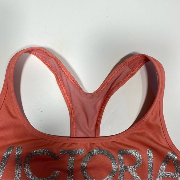 Victoria Secret The Player Sports bra mesh back Bra size M With Silver Sparkle - Picture 2 of 6